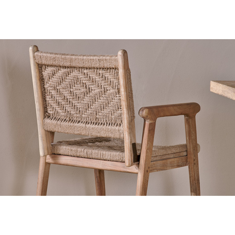 Vinay Woven Jute & Acacia Wood Dining Chair from Accessories for the Home Vinay Woven Jute & Acacia Wood Dining Chair from Accessories for the Home