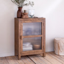 Mendani Mango Wood & Fluted Glass Low Cabinet from Accessories for the Home