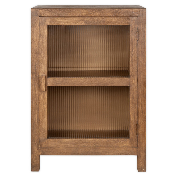 Mendani Mango Wood & Fluted Glass Low Cabinet from Accessories for the Home