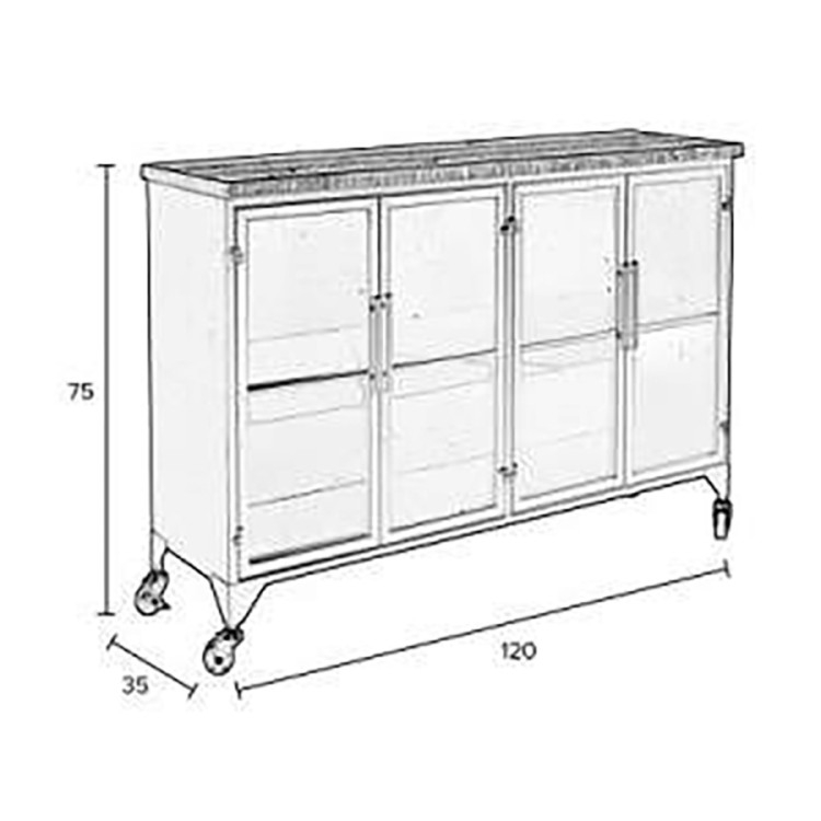 Ferre Iron Sideboard White Label Living - 10 Ferre Iron Sideboard White Label Living - 10