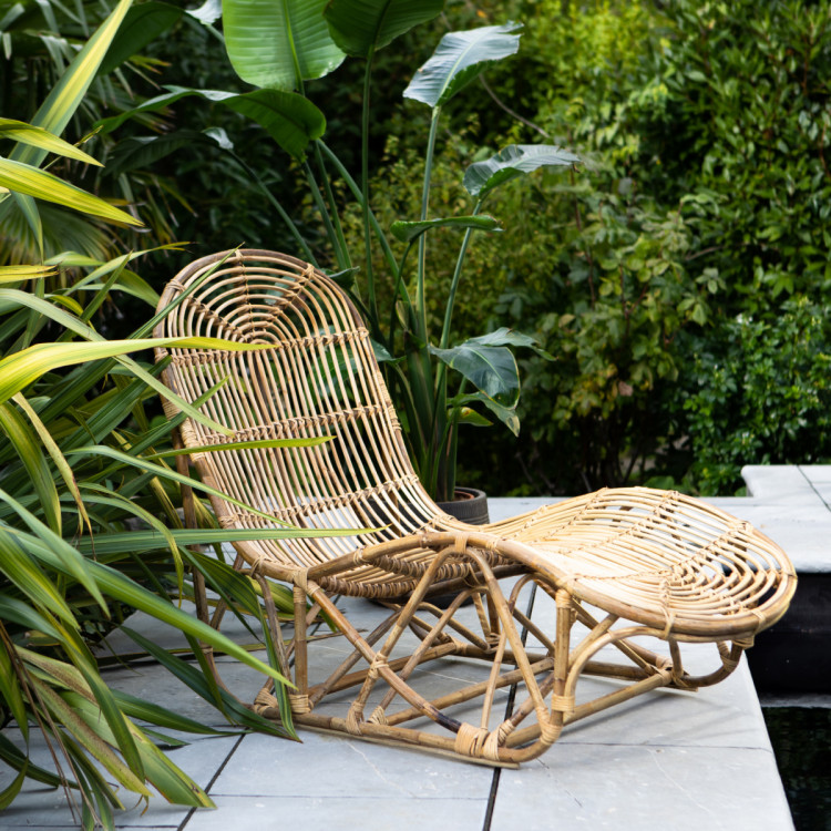 Arlia Natural Rattan Outdoor Lounger from Accessories for the Home