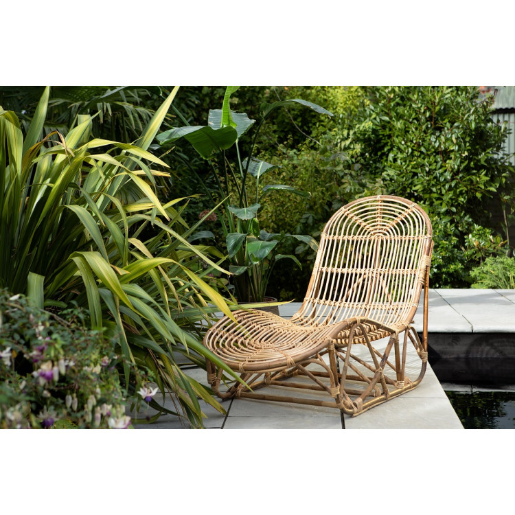 Arlia Natural Rattan Outdoor Lounger from Accessories for the Home