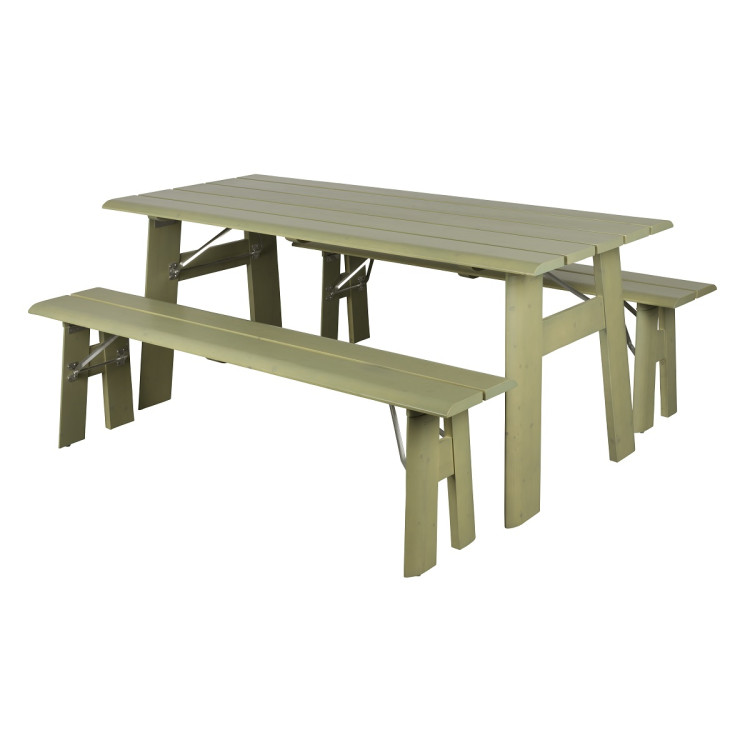 Avenue Outdoor Folding Dining Set- Natural or Sage Green from Accessories for the Home