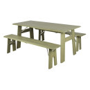 Avenue Outdoor Folding Dining Set- Natural or Sage Green from Accessories for the Home