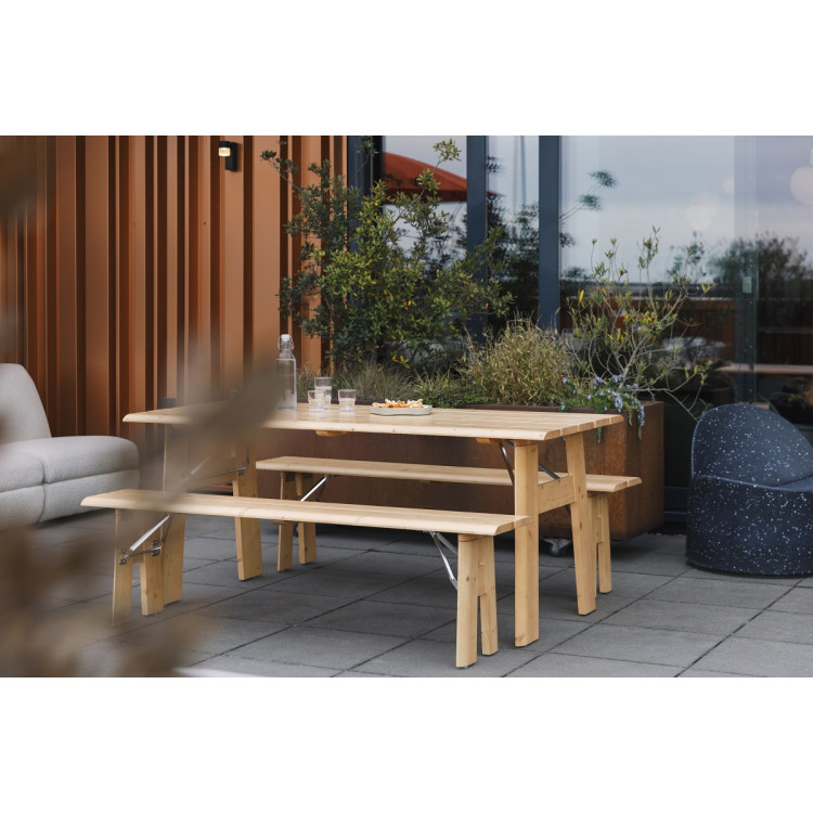 Avenue Outdoor Folding Dining Set- Natural or Sage Green from Accessories for the Home