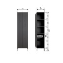 Woood Gravure High Cabinet- Black, Natural, Espresso or Dust from Accessories for the Home
