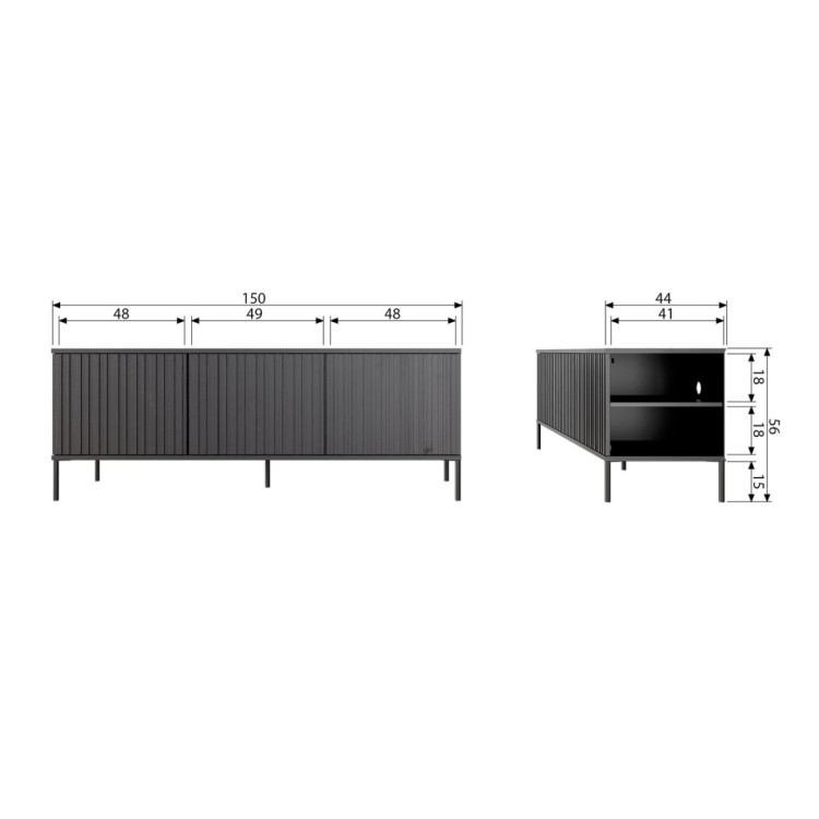 Woood Gravure Large TV Cabinet- Black, Natural, Espresso or Dust from Accessories for the Home