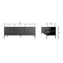 Woood Gravure Large TV Cabinet- Black, Natural, Espresso or Dust from Accessories for the Home