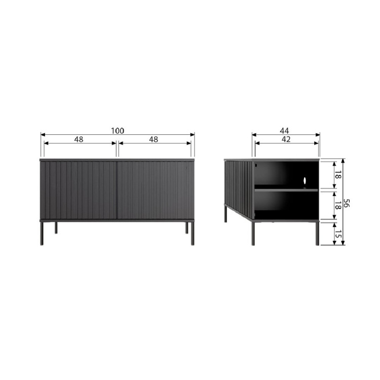 Woood Gravure Small TV Cabinet- Black, Natural, Espresso or Dust from Accessories for the Home