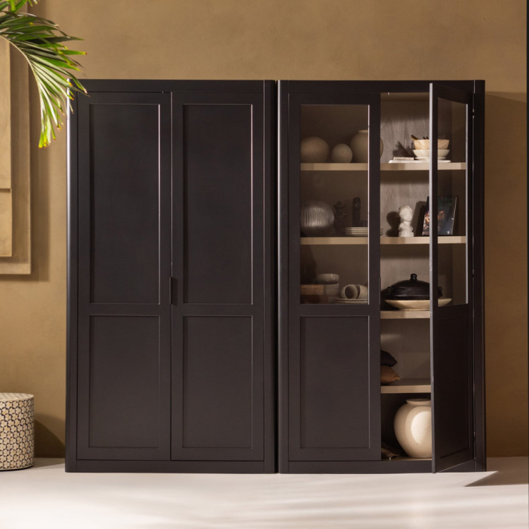 Woood Gunnar Pine Storage Cabinet- Matt Black or Mud from Accessories for the Home Woood Gunnar Pine Storage Cabinet- Matt Black or Mud from Accessories for the Home