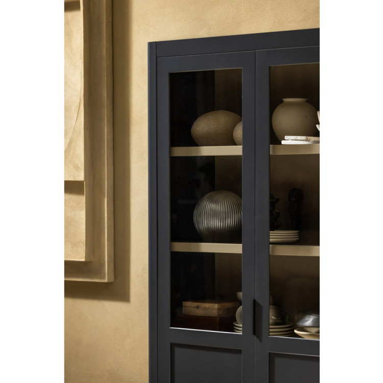 Woood Gunnar Pine Display Cabinet- Matt Black or Mud from Accessories for the Home Woood Gunnar Pine Display Cabinet- Matt Black or Mud from Accessories for the Home