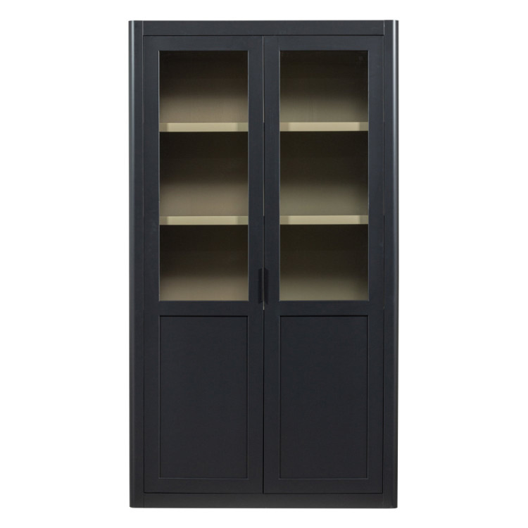 Woood Gunnar Pine Display Cabinet- Matt Black or Mud from Accessories for the Home Woood Gunnar Pine Display Cabinet- Matt Black or Mud from Accessories for the Home