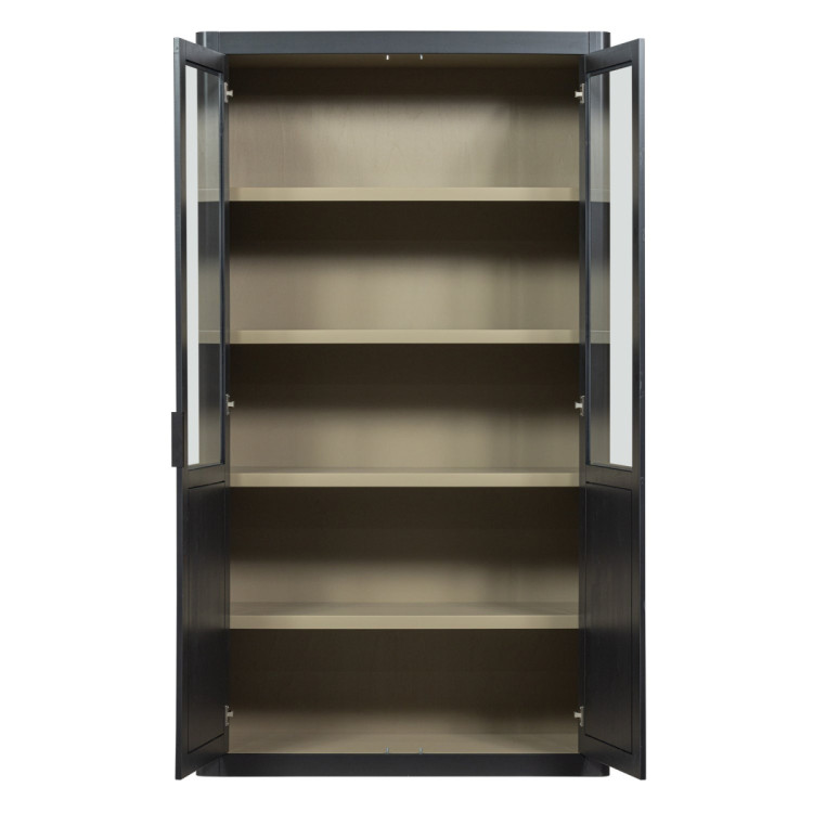 Woood Gunnar Pine Display Cabinet- Matt Black or Mud from Accessories for the Home Woood Gunnar Pine Display Cabinet- Matt Black or Mud from Accessories for the Home