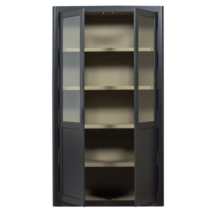 Woood Gunnar Pine Display Cabinet- Matt Black or Mud from Accessories for the Home Woood Gunnar Pine Display Cabinet- Matt Black or Mud from Accessories for the Home