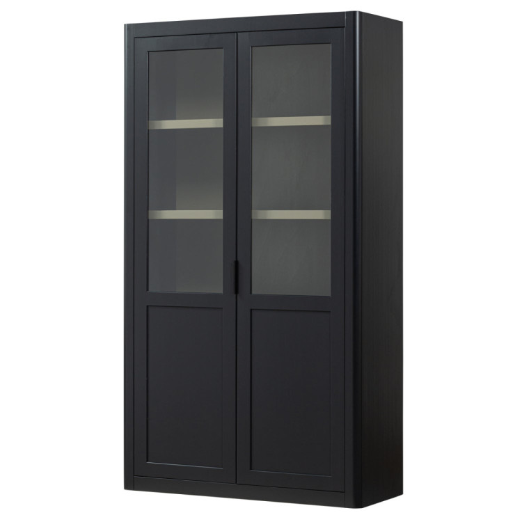 Woood Gunnar Pine Display Cabinet- Matt Black or Mud from Accessories for the Home Woood Gunnar Pine Display Cabinet- Matt Black or Mud from Accessories for the Home