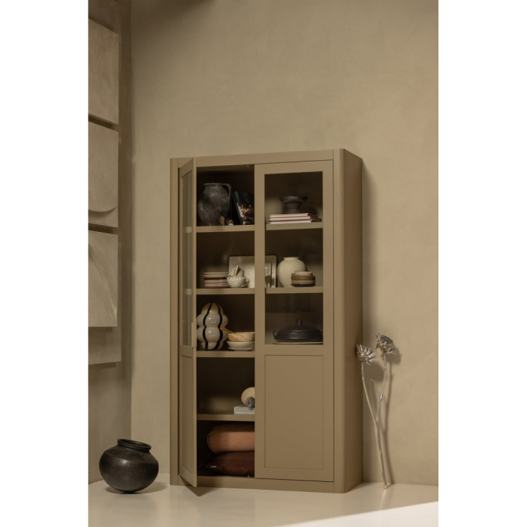 Woood Gunnar Pine Display Cabinet- Matt Black or Mud from Accessories for the Home Woood Gunnar Pine Display Cabinet- Matt Black or Mud from Accessories for the Home