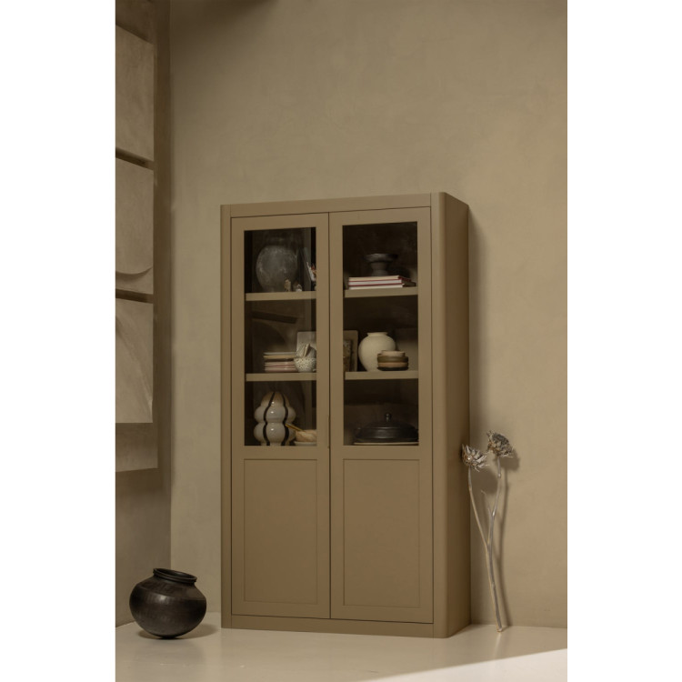 Woood Gunnar Pine Display Cabinet- Matt Black or Mud from Accessories for the Home Woood Gunnar Pine Display Cabinet- Matt Black or Mud from Accessories for the Home
