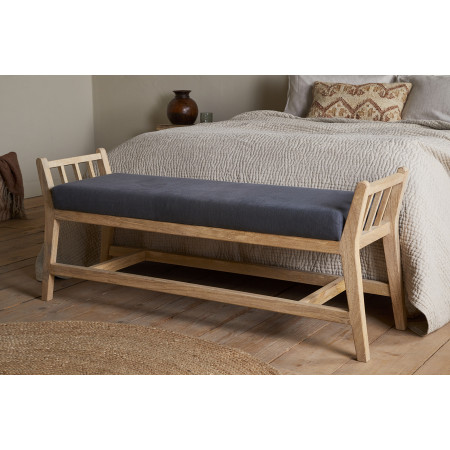 New Avanthi Upholstered Sleigh Bench - Charcoal - Accessories for the Home 2