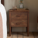 Anbu Acacia Bedside Table - Washed Walnut - Accessories for the Home