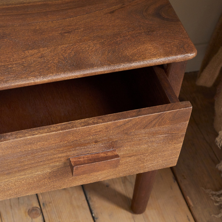 Anbu Acacia Bedside Table - Washed Walnut - Accessories for the Home Anbu Acacia Bedside Table - Washed Walnut - Accessories for the Home
