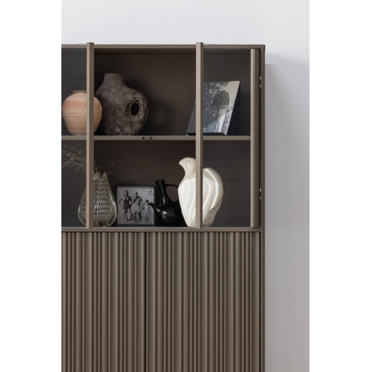 Woood Nova Low Display Cabinet - Truffle Brown  - 8 Woood Nova Low Display Cabinet - Truffle Brown  - 8