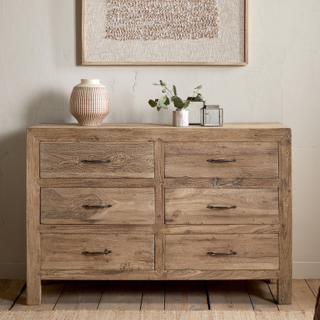 Iya Reclaimed Wood Chest of Drawers - Natural - Large from Accessories for the Home