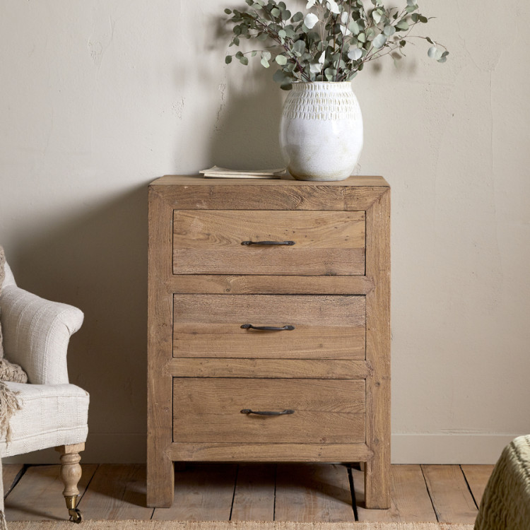 Iya Reclaimed Wood Chest of Drawers - Natural - Small from Accessories for the Home