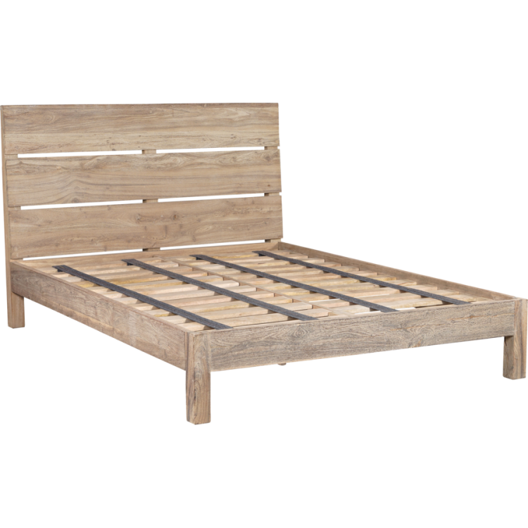 Iya Reclaimed Wood Bed - Natural - King or Super King from Accessories for the Home