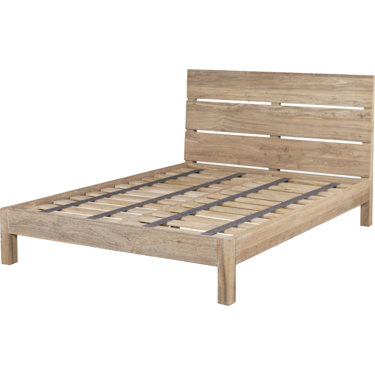 Iya Reclaimed Wood Bed - Natural - King or Super King from Accessories for the Home