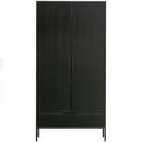 Woood Adam 2 Door Pine Wardrobe - Black from Accessories for the Home