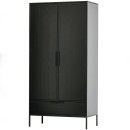 Woood Adam 2 Door Pine Wardrobe - Black from Accessories for the Home