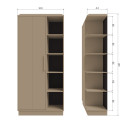 Woood Lowen Pine Storage Cabinet in Mud from Accessories for the Home