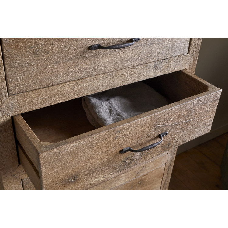 Iya Reclaimed Wood Tall Boy Chest of Drawers - Natural from Accessories for the Home