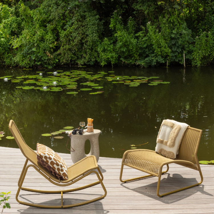 West Outdoor Lounge Chair - Sand or Honey Yellow from Accessories for the Home