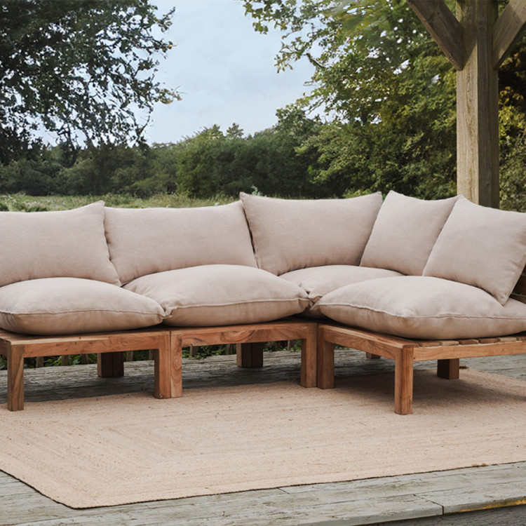 Anbarasi Acacia Wood Modular Sofa from Accessories for the Home