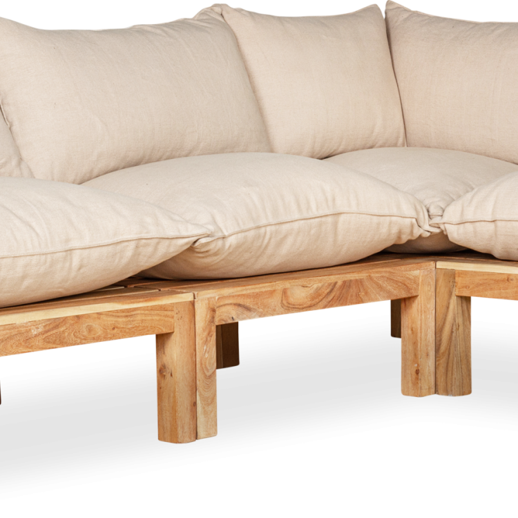 Anbarasi Acacia Wood Modular Sofa from Accessories for the Home