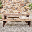Oso Wood and Iron Outdoor Bench from Accessories for the Home