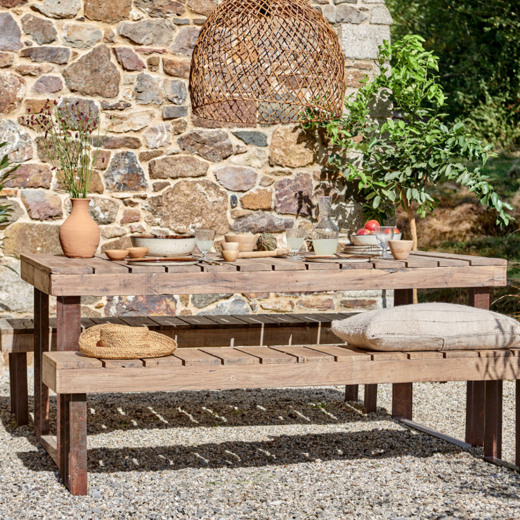Oso Wood and Iron Outdoor Table from Accessories for the Home