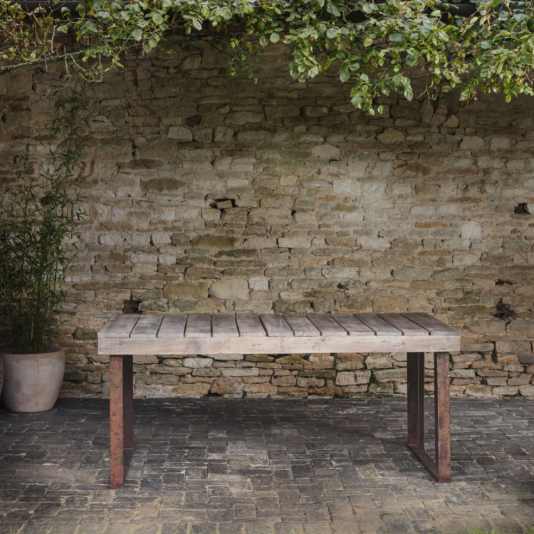Oso Wood and Iron Outdoor Table from Accessories for the Home