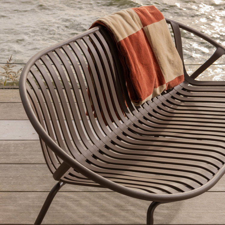 Bruce 2-Seater Outdoor Bench - Sand or Purple/Brown from Accessories for the Home