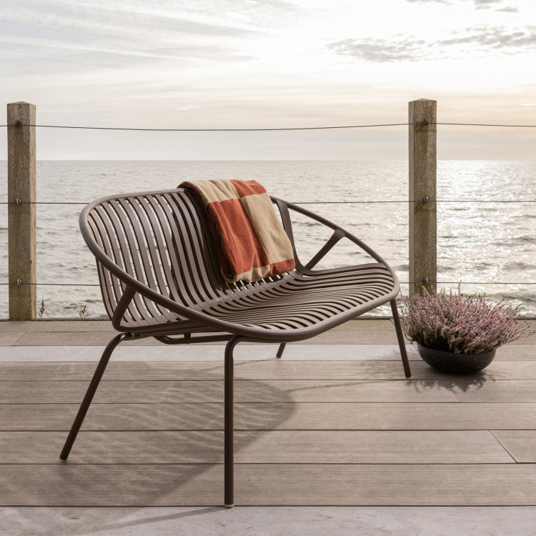 Bruce 2-Seater Outdoor Bench - Sand or Purple/Brown from Accessories for the Home