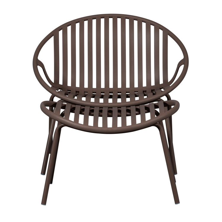 Bruce Outdoor Lounge Chair & Footstool - Salmon Pink or Purple/Brown from Accessories for the Home