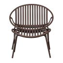 Bruce Outdoor Lounge Chair & Footstool - Salmon Pink or Purple/Brown from Accessories for the Home