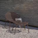 Bruce Outdoor Lounge Chair & Footstool - Salmon Pink or Purple/Brown from Accessories for the Home