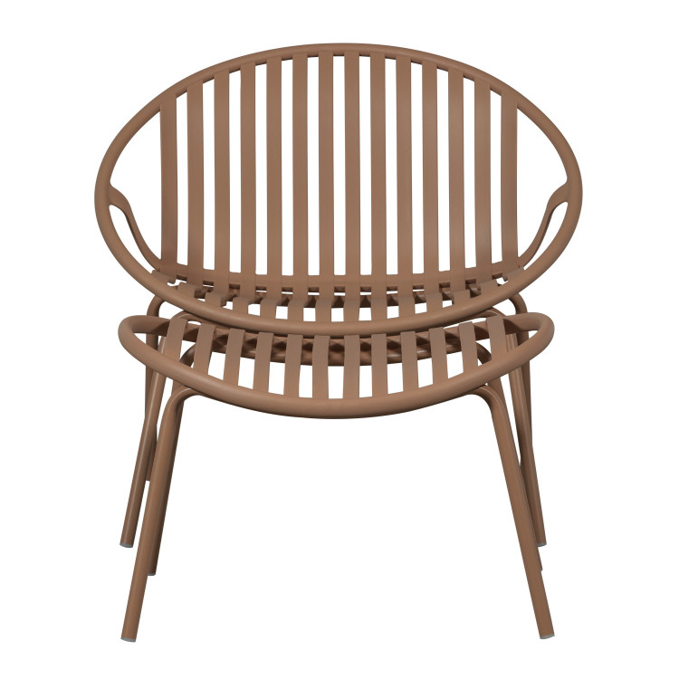 Bruce Outdoor Lounge Chair & Footstool - Salmon Pink or Purple/Brown from Accessories for the Home