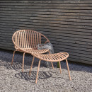 Bruce Outdoor Lounge Chair & Footstool - Salmon Pink or Purple/Brown from Accessories for the Home