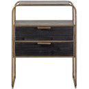 Woood Polite Black and Brass Nightstand from Accessories for the Home