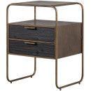 Woood Polite Brass and Black Nightstand from Accessories for the Home