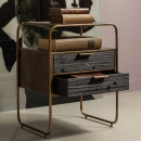 Woood Polite Brass and Black Nightstand from Accessories for the Home