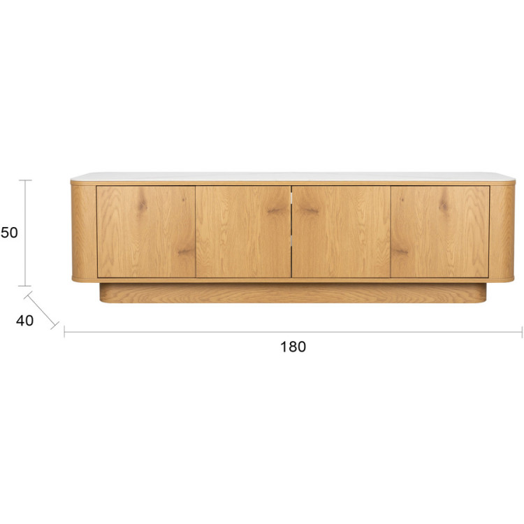 Almira Low Sideboard - Oak or Walnut from Accessories for the Home